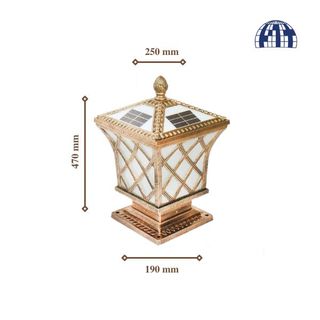 Đèn Năng Lượng Mặt Trời - Đèn Trụ Cổng Sang Trọng - Quí Phái - Bảo Hành 24 Tháng Chính Hãng JINDIAN NT250B