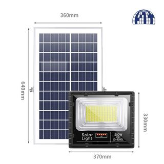 [JD-8200L] Đèn Năng Lượng Mặt Trời JD-8200L Công Suất 200W - Mẫu Mới 2020, Khung Nhôm, Chip Led "SMD" - BH 02 Năm