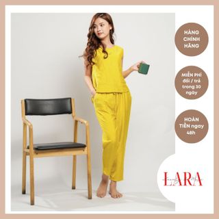 Đồ ngủ nữ đẹp, Bộ đũi dài ống đứng cổ tròn nhiều màu sắc, cao cấp, phong cách nữ tính trẻ trung - LARA