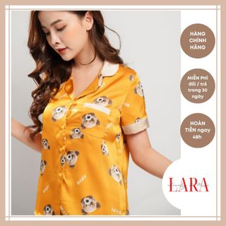 Đồ ngủ nữ satin, bộ Pijama lụa satin nhiều họa tiết và màu sắc, thoáng mát, nữ tính - LARA