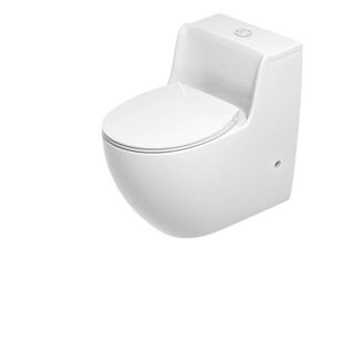 BỒN CẦU TRỨNG NẤP TRẮNG - 1 KHỐI