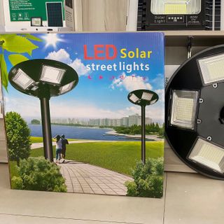 Đèn sân vườn, đèn đĩa bay năng lượng mặt trời Jindian UFO 500 Công suất 250W Khung ABS- Chip Led "SMD" - BH 02 Năm