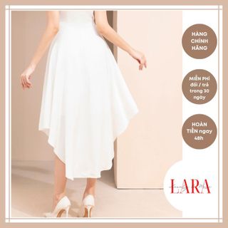 Đầm Dự Tiệc Chất Vải Lụa Trắng Đuôi Cá phong cách sang trọng, quyến rũ, điệu đà, quý phái - Thời Trang LARA