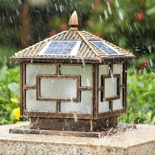 Đèn Năng Lượng Mặt Trời - Đèn Trụ Cổng Sang Trọng - Quí Phái - Bảo Hành 24 Tháng Chính Hãng JINDIAN NT300A