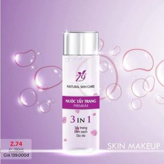 Nước tẩy trang tặng kèm bông tẩy trang Z9