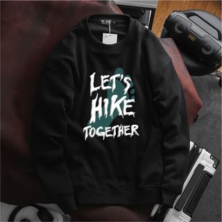 Áo sweater nam vải nỉ form bigsize 90kg - 120kg - in chữ Vacation, Lest hike và hình gấu