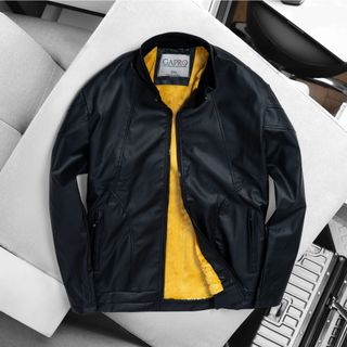 Áo khoác da nam lót lông cao cấp mẫu mới sang trọng AK104