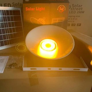 Đèn UFO trong nhà, đèn nhà xưởng năng lượng mặt trời 80w - Ánh sáng vàng trắng JD6128