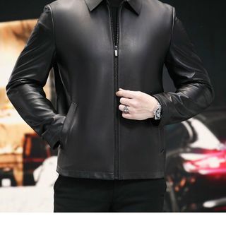 Áo khoác da nam lót lông phong cách trẻ trung AKD110