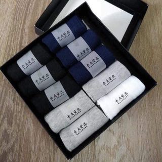 Hộp 10 đôi tất vớ nam chống hôi chân cổ cao cổ ngắn