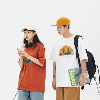 Áo thun nam nữ fom rộng tay lỡ chất cotton hàng đẹp chuẩn hình giá sỉ tốt sll
