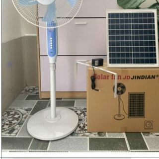 Quạt Đứng Tích Điện Năng Lượng Mặt Trời Jindian [JD188L] 25w - Bảo hành 12 Tháng
