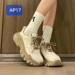 Giày thể thao nữ đế độnchất da mềm phối đế khác màu AP17