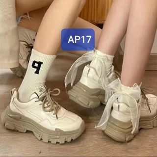 Giày thể thao nữ đế độnchất da mềm phối đế khác màu AP17