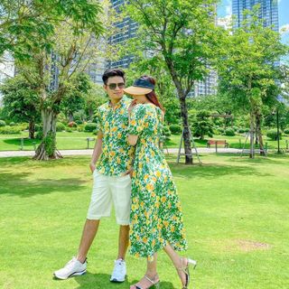 Váy áo gia đình du lịch - đồng phục cho gia đình đi biển - đồ đôi gia đình đi du lich cao cấp