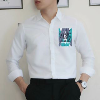 Sơ mi nam tay dài bigsize 70kg - 140kg - trắng