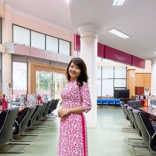 Áo Dài Lụa Hoa nhí Ảnh thật 100%