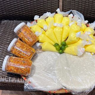 Combo bánh tráng phơi sương tép hành phi bơ béo
