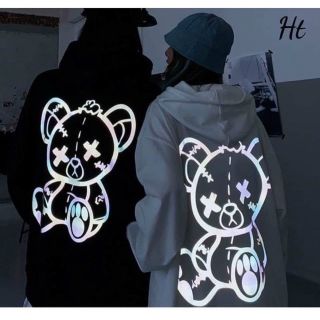 Áo hoodie in phản quang chất nỉ ngoại size L