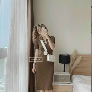Đầm nữ dáng dài năng động đi học đi chơi
