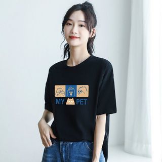 Áo thun nữ cộc tay cao cấp in hình hàng đẹp giá tốt chất cotton xịn giá sỉ tốt sẵn sll
