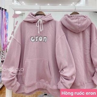 Áo hoodie tay phồng form rộng, mịn mát eron đẹp
