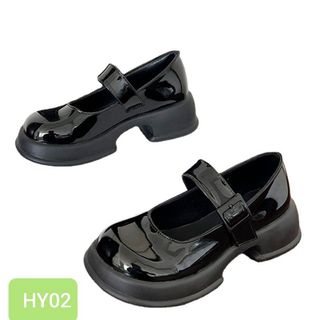 Giày búp bê nữ da bóng quai ngang xinh xắn HY02