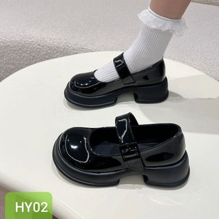 Giày búp bê nữ da bóng quai ngang xinh xắn HY02