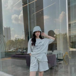 Đồ bộ xám in maybe juice club