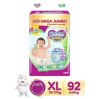 Tả quần Bobby Mega Jumbo size M120 L104 XL96 XXL88 miếng