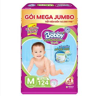 Tả quần Bobby Mega Jumbo size M120 L104 XL96 XXL88 miếng