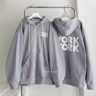Áo hoodie thun nỉ in work work form đẹp