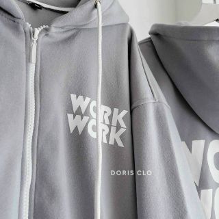 Áo hoodie thun nỉ in work work form đẹp
