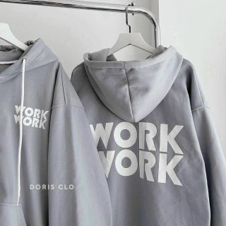 Áo hoodie thun nỉ in work work form đẹp