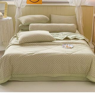 Bộ chăn ga gối cotton đũi Hàn