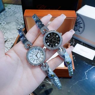 ĐỒNG HỒ C K NỮ ĐÍNH NGỌC TRAI XINH