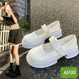 Giày búp bê nữ da bóng quai ngang AP30