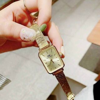 ĐỒNG HỒ D W LƯỚI CHỮ NHẬT NỮ