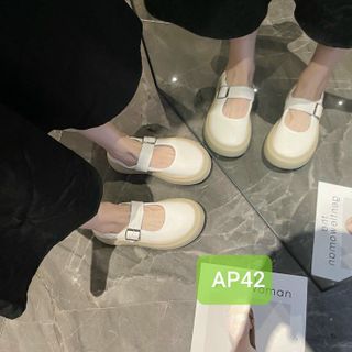 Giày búp bê nữ chất da mềm phối quai ngang AP42