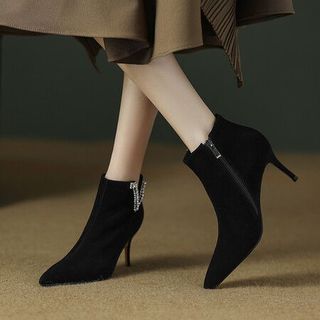 Boots da cừu cao gót