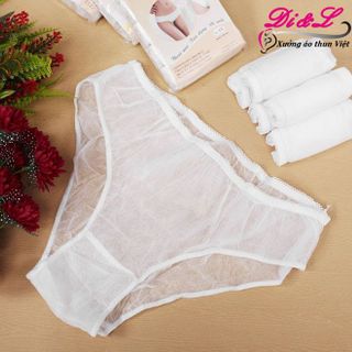 Quần giấy Nữ dùng 1 lần cao cấp đã giặt sạch an toàn tiện lợi set 5 cái | Giá 11.50đ | Đáy Quần 1 Lớp | D%LI Hạ My Việt