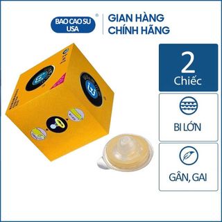 Bao Cao Su Bi Đầu Tròn Lớn Hộp 2 cái, Mang khoái Cảm Tột Độ Cho Chị Em, Giúp Cậu Bé Dài Hơn, Mạnh Mẽ Hơn, Tuyển Sỉ Bao Cao Su Toàn Quốc