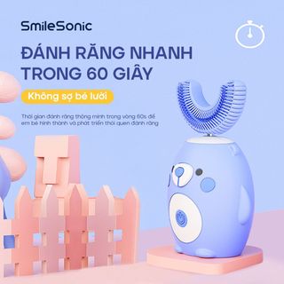 Tăm nước gia đình + Bàn chải điện trẻ em Smilesonic - Chăm sóc răng và làm sạch mảng bám