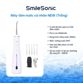 Tăm nước cá nhân + Bàn chải trẻ em Smilesonic - Ngừa sâu răng, đánh bay thức ăn thừa