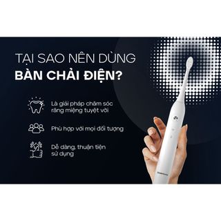 Bàn chải đánh răng điện Smilesonic + đầu thay thế - Sạch gấp 100 lần bàn chải thường