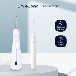 Máy tăm nước cá nhân + Bàn chải điện Smilesonic plus giá sỉ