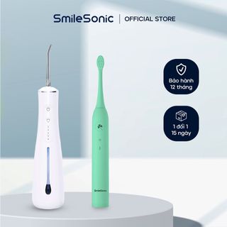 Máy tăm nước cá nhân + Bàn chải điện Smilesonic plus