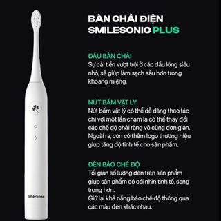 Máy tăm nước cá nhân + Bàn chải điện Smilesonic plus