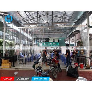 Rèm nhựa PVC kéo sun, vách ngăn nhựa pvc di động, dùng ngăn thất thoát nhiệt, nước, ngăn gió mưa, hàng chính hãng Haka