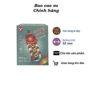 Bao Cao Su Gai Bi Râu Super Gold Nhật Bản, [100% Chính Hãng] Có Đăng Ký Nhãn Hiệu Hợp Pháp Tại Việt Nam, Bao cao su sỉ
